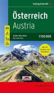 Austria, atlas de carretera 1:150.000, gran atlas de viaje con plaza de camping y aparcamiento - Imagen 1 de 1