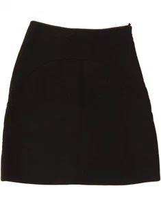 PRADA Womens Midi A-Line Skirt IT 38 Small W26 Black Cotton Classic DI34 - Picture 1 of 3
