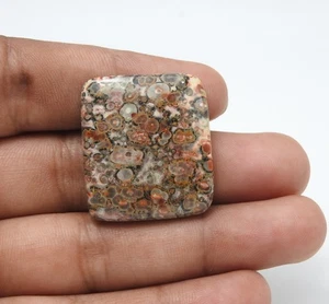 39.00 Cts Natural Leopard Skin Jasper Gemstone Cabs Pendant Supply 25x28x6 mm - Picture 1 of 7
