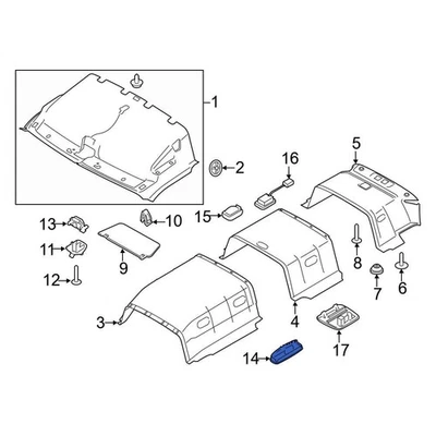 For Ford Transit Connect 2014-2023 Ford BE8Z13776A Dome Light - Imagem 1 de 4