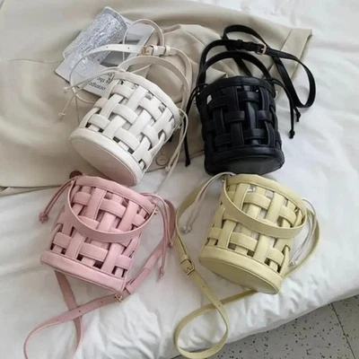 Women's New Texture Woven Bucket Bag Fashion Crossbody/Handbag - Image 1 of 4