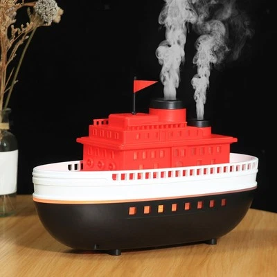 Boat Model Essential Oil Diffuser Flame Air Humidifier for Hotel and Living - Image 1 of 4