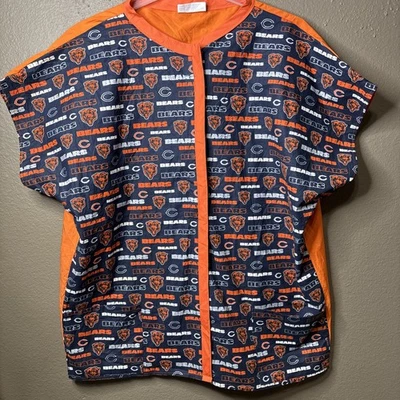 Camiseta Médica de Chef para Hombres NFL Chicago Bears XL Azul Manga Corta Bolsillo  Foto 1 de 4