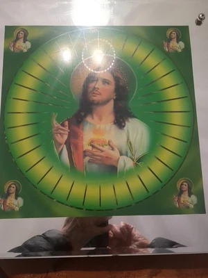 Marco de colección Visiontac Inc psicodélico giratorio iluminado Jesucristo 110V  Foto 1 de 4