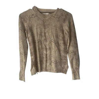 Свитер Brochu Walker размер Small Animal Print шерсть кашемир нейтральный круглый вырез - Изображение 1 из 4