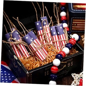 12 Pcs Patriotic Decor 4th of July Tiered Tray Decor Memorial Day Wooden - Picture 1 of 8