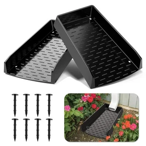 2 Pack Splash Blocks for Gutters Downspouts 12” Extra-Wide Rain Gutter Downsp... - Picture 1 of 8
