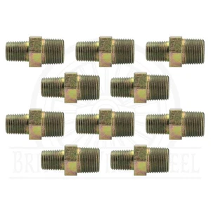 Pezón reductor hexagonal macho 3/8" NPTF macho x 1/4", 5404-06-04, 10 piezas - Imagen 1 de 5