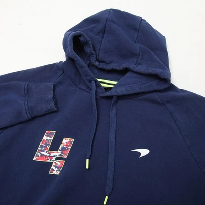 McLaren Hoodie Mens Large Navy Lando Norris 4 Pullover F1 Racing Sweatshirt - Image 1 of 4
