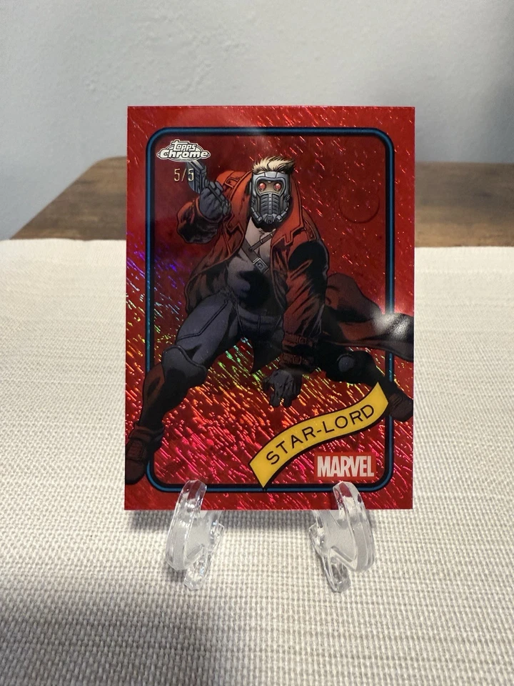 2025 Topps Chrome Marvel - Star-Lord Red Bookend #5/5 — 第 1/4 张图片