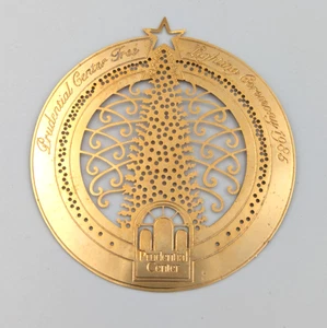 Prudential Center Tree Lighting Ceremony Brass Christmas Ornament 1985 Boston - Bild 1 von 5