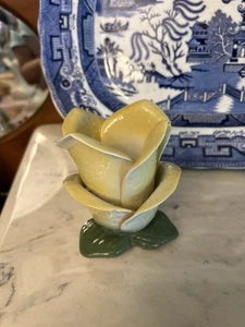Vintage Bloom Rite Clay Ceramic Open Flower Petals Votive Holder Planter 4.5” - Picture 1 of 8