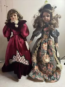 Crowne Fine Porcelain Doll 1996 Artmark Chicago LTD Gabrielle & Leonora - Picture 1 of 8