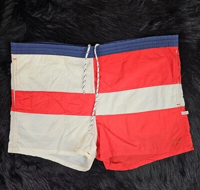 Pantalones Cortos de Natación Jantzen DE COLECCIÓN Bañador Para Hombres (L) W42" Bloque de Color Nylon EE. UU. 70 Años 80 Foto 1 de 4