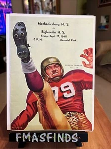 Programa de fútbol americano escolar secundaria F2 1948 BIGLERVILLE PA vs MECHANICSBURG - Imagen 1 de 4