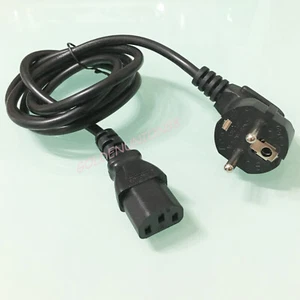 Cable de alimentación de CA de la UE cable a conector C13 de 3 pines para computadora de escritorio PC impresora - Imagen 1 de 4