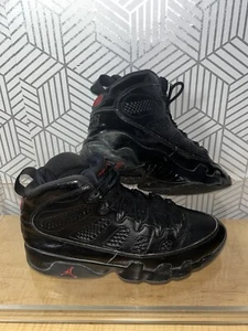 Nike Air Jordan 9 retrò in pelle patinata 302370-014 da uomo nere taglia 8,5 ottime condizioni - Foto 1 di 8