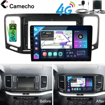 DAB+ 128GB CarPlay 9" Android 13 Autoradio Für VW Sharan SEAT Alhambra 2010-2022 - Bild 1 von 4