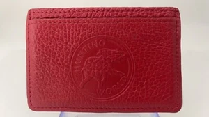 Hunting World Leather Pass Case Card Wallet Red 9.8 x 6.6 cm / 3.8 x 2.6 Inch - Picture 1 of 11