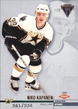 2001-02 (STARS) Titanium Retail #155 Niko Kapanen Rookie Hockey Card /534