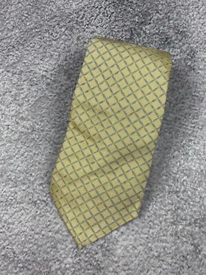 Corbata de seda amarilla a cuadros BVLGARI Foto 1 de 4