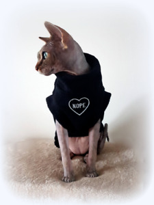 sizes NOPE sweater coat top for a Sphynx cat - cat clothes Katzenbekleidung