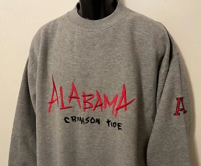 Vintage Alabama CRIMSON TIDE CRABLE CrewNeck Sweatshirt SEWN LTR NWT *OVERSIZED* - Image 1 of 4