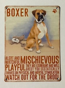 Boxer SML - Tin Metal Wall Sign - Picture 1 of 1