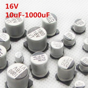 50Pcs 16V 10UF 47UF 100UF 220UF 470UF 1000UF SMD Aluminum Electrolytic Capacitor - Picture 1 of 3