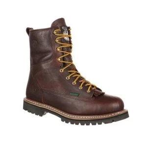 NUEVAS BOTAS DE TRABAJO GEORGIA PUNTA DE ACERO IMPERMEABLES ENCAJE A PUNTA G103 M/W 8-14 NUEVAS EN CAJA - Imagen 1 de 7