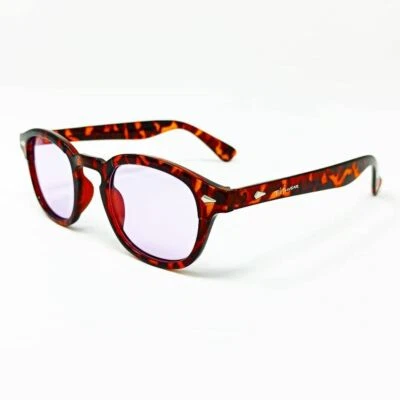 PFEIFENABNUTZUNG Johnny Depp Sonnenbrille Herren Damen Havanna Gläser Lila Brand Pif wear John 5