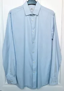 MEN'S NEXT SLIM FIT BLUE 100% COTTON POPLIN SHIRT - 15" COLLAR - VGC! ORIG £24 - Picture 1 of 5