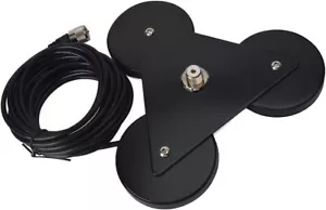 Heavy-Duty SO239 Magnetic Antenna Mount Base with Triple black - Picture 1 of 6