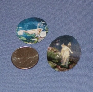 Print Dollhouse Miniature Famous Fairy Bee Painting John Simmons Nude 1" Lot 2  - Picture 1 of 1