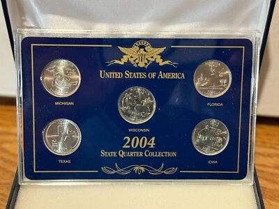 2004 State Quarters Collection - 5pc Set with Display Box - Image 1 of 2
