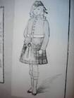 Bleuette 1917 costume écossais-motif reproduction
