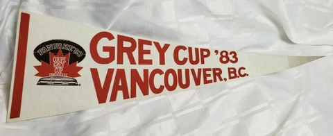 1983 GREY CUP CFL VANCOUVER BC CANADA CANADIAN FOOTBALL PENNANT FLAG SPORTS FAN Cover