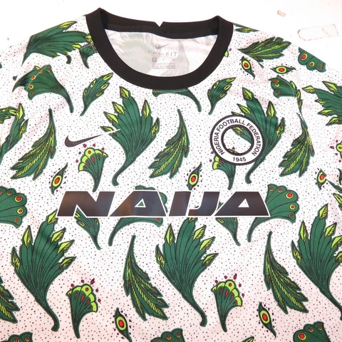 NIKE NIGERIA FOOTBALL FEDERATION NAIJA SOCCER PRE MATCH JERSEY SHIRT Mens S Cover