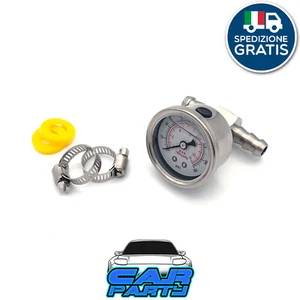 Manometro Pressione Benzina 1/8 NPT 0-11 bar 0-160 PSI + raccordo carburante 8mm - Afbeelding 1 van 3