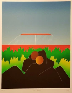 "Amantes de autos de Thom De Jong (artista holandés de Nueva York años 70) ""auto erótico"" ¡Ha! - Imagen 1 de 10