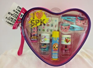 NEW RARE Shopkins Cosmetic Set, Hair Clips, Nail Stickers, Lip Balm, Nail Polish - Picture 1 of 7