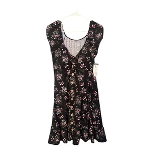 Mehrfarbiges schulterfreies Blumenkleid Größe Damen Large 11-13 neu mit Etikett keine Grenzen - Bild 1 von 10