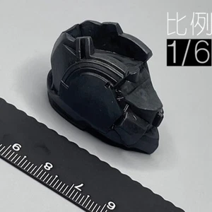 1/6 Black Mechanical Half-face Head Sculpture Model For 12" Strong Figure Body - Picture 1 of 3