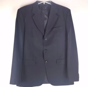 Raymond Men's Classic Navy Textured Striped Luxury Blazer Jacket (Size Large)   - Picture 1 of 5