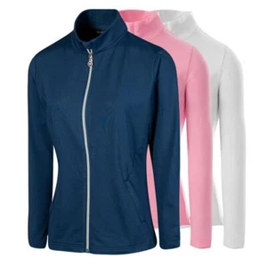 Island Green Top Layer Ladies Zip Up Sweater Stretch Quick Dry Essential Jumper - Picture 1 of 11