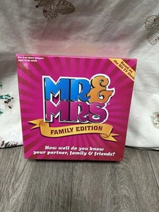 Mr & Mrs Family Edition TV Show Board Game Family Fun 1000+ Questions Brand New - Picture 1 of 3