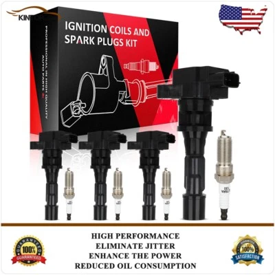Ignition Coils & Iridium Spark Plugs Kit For Mazda 5 2008 2009 2010 UF604 - Image 1 of 4
