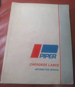 VINTAGE Piper Cherokee Lance Pilot Information Manual - Picture 1 of 9
