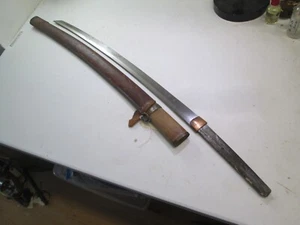 OLD JAPANESE SAMURAI KATANA SWORD & SCABBARD UNSIGNED #K213 - Picture 1 of 9