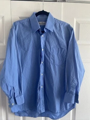 Camisa Valentino Chemises para hombre 33 azul con botones cuello profesional 16 Quiet Lux Foto 1 de 4
